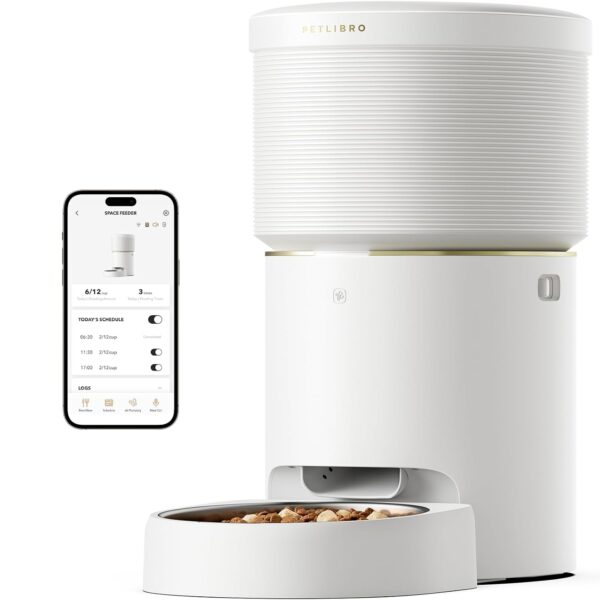 Comedero Automático PETLIBRO PLAF107 Sellado al Vacío 8 Litros 34 Tazas con Wi-Fi para Perros y Gatos