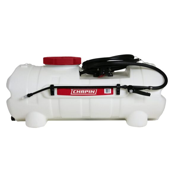 Pulverizador Chapin 97154 de 15 galones 1 GPM montado en ATV UTV con abertura de tanque de 6 pulgadas hasta 60 PSI varil