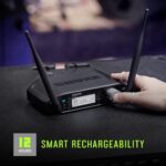 Shure GLXD14R+/MX53 Sistema de micrófono inalámbrico digital profesional de doble banda – Batería de 12 horas, alcance d
