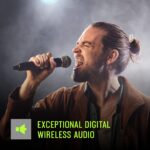 Shure GLXD14R+/MX53 Sistema de micrófono inalámbrico digital profesional de doble banda – Batería de 12 horas, alcance d