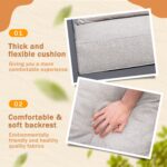 Juego de Muebles Greesum GS-4PCS0068 4 Piezas Patio Marco de Metal Cojín Gris Claro
