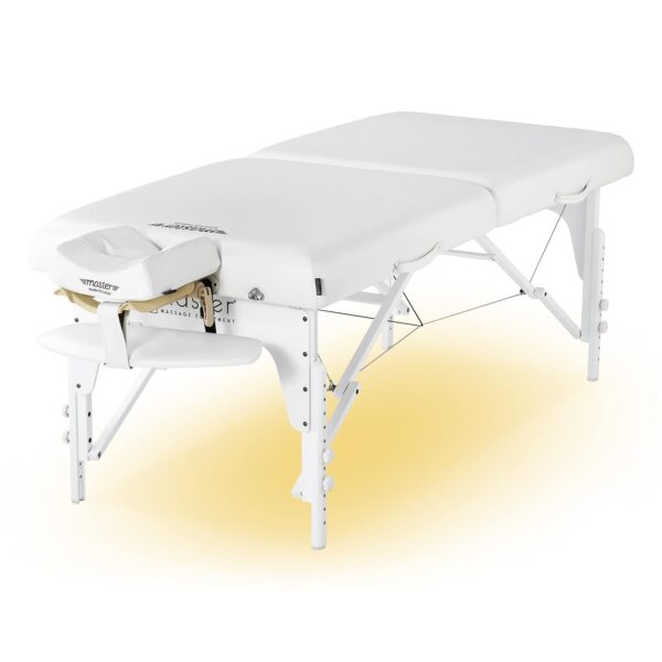Mesa de Masaje Portátil Master Massage Montclair Pro 28285 31 Pulgadas Blanco Nieve con Iluminación Ambiental