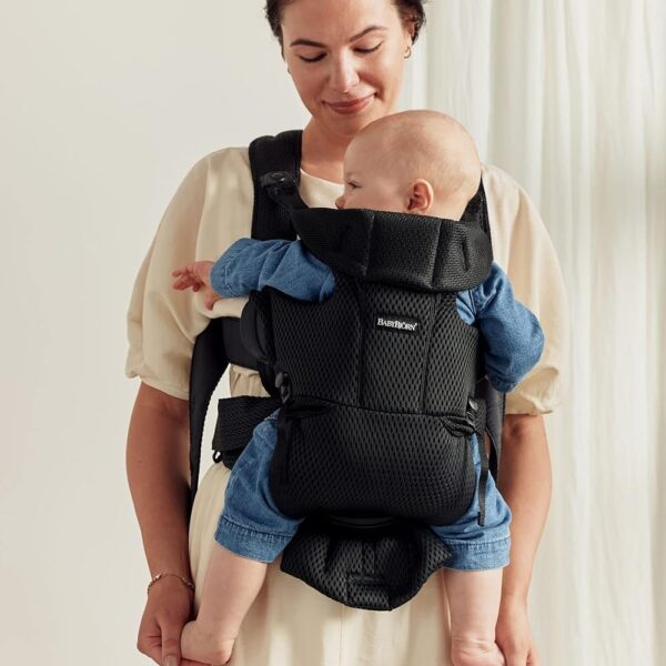 BabyBjörn Portabebés libre, malla 3D, negro