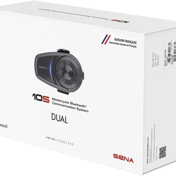 Auriculares e Intercomunicador Sena 10S-02D Bluetooth 4.1 Paquete Doble Negro