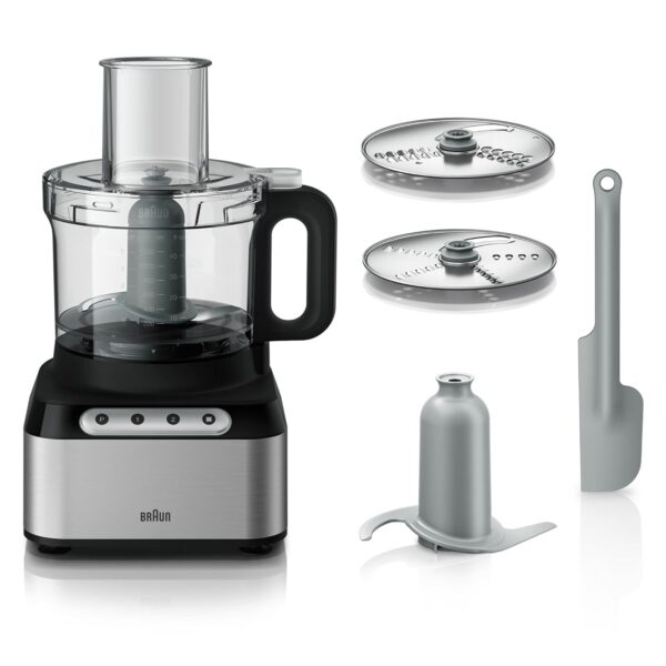 Braun FP3211SI Easy Prep 8c Procesador de alimentos, Plata