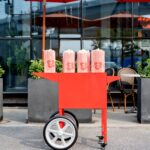 Restaurantware Solo carrito: Soporte para palomitas de maíz Hi Tek para máquina de palomitas de maíz de 8 onzas, 1 carri