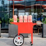Restaurantware Solo carrito: Soporte para palomitas de maíz Hi Tek para máquina de palomitas de maíz de 8 onzas, 1 carri