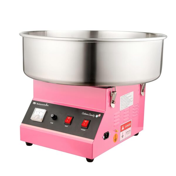 Máquina de Algodón de Azúcar Restaurantware RWT1009P Acero Inoxidable 21 Pulgadas Rosa 1080W
