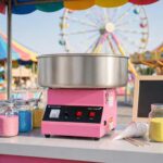 Máquina de Algodón de Azúcar Restaurantware RWT1009P Acero Inoxidable 21 Pulgadas Rosa 1080W