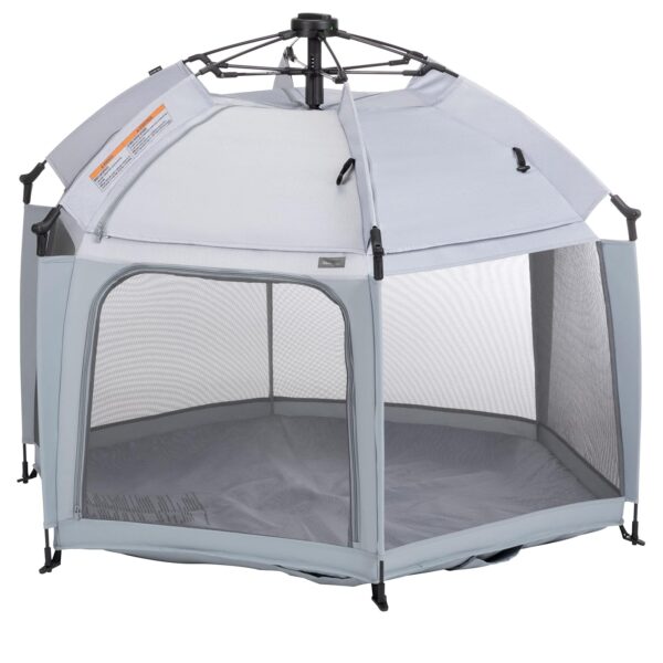 Patio de juegos Safety 1st InstaPop Dome PY436HAY acero malla poliéster resistente ligero con techo con cremallera y lad