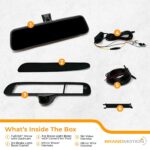 Sistema de Visión de Espejo Brandmotion FVMR-1180 FullVUE para Ford Super Duty Pantalla Táctil Campo de Visión 170 Grado