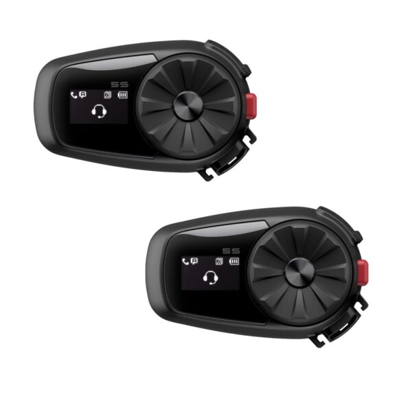 Auriculares Bluetooth Sena 5S-10D Intercomunicador Dual para Motocicleta Negro
