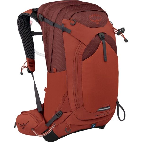 Mochila de Senderismo Osprey Manta 24L Modelo 10004813 con Depósito Hidráulico 2.5L Color Naranja Hoja de Roble