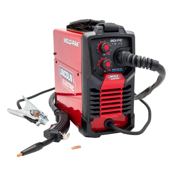 Lincoln Electric - Soldador 90i FC Flux con alambre de núcleo Weld-PAK, máquina de soldadura de 120 V, portátil con corr