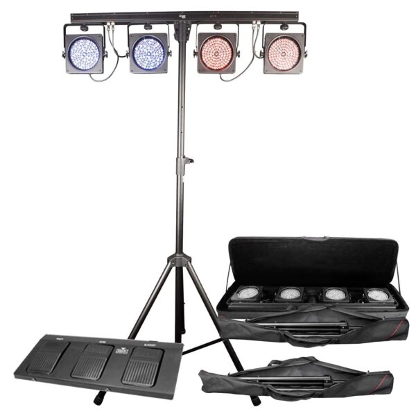 CHAUVET DJ - Sistema de luz LED ILS de 4 bar | Control RGB DMX-512 de 15 canales, 4 cabezales PAR ajustables | Soporte p