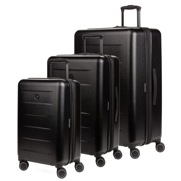 Juego de Maletas SwissGear 8020 Eclipse 3 Piezas Hardside Expandible Negro