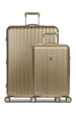 Equipaje Rígido Expandible SwissGear 7910 Set 2 Piezas 20 y 27 Pulgadas Color Arena con Bloqueo TSA y Puerto USB Policar
