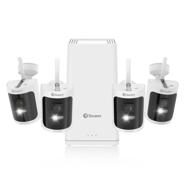 Swann AllSecure650™ Sistema de cámara de seguridad Wi-Fi con disco duro de 1 TB, 4 cámaras de 8 canales, cámaras de segu
