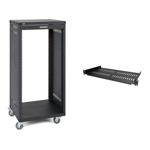 Samson Soporte Universal para Rack de Equipos 21U con Ruedas Giratorias de Bloqueo (SASRK21) y StarTech.com Estante de R