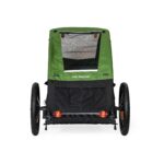 Remolque Burley Tail Wagon 947108 para Perros Bicicleta Verde Helecho Negro Blanco Ventanas de Malla