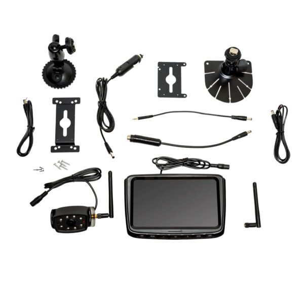 Brandmotion AHDS-7810V2 Sistema inalámbrico de observación HD con monitor DVR de 7" | Universal 7″ DVR Monitor | Built I