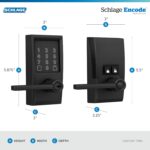Schlage FE789WBCEN622LAT Encode Century WiFi Latitude Palanca Cerradura de Puerta Inteligente sin Llave con Pantalla Tác