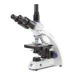 BioBlue Microscopio compuesto trinocular SMP 4/10/S40/S100x Objetivos de aceite con escenario mecánico e iluminación ina