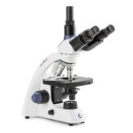 BioBlue Microscopio compuesto trinocular SMP 4/10/S40/S100x Objetivos de aceite con escenario mecánico e iluminación ina