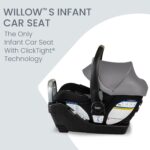 Asiento infantil de automóvil Britax Willow S E1C993K con base Alpine orientado hacia atrás ónix grafito