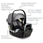 Asiento infantil de automóvil Britax Willow S E1C993K con base Alpine orientado hacia atrás ónix grafito