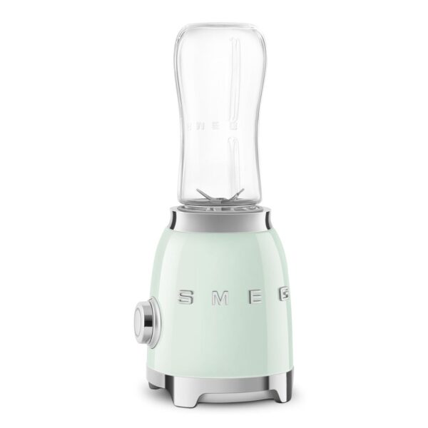 Smeg - Mezclador personal estilo retro de los años 50 con perilla retroiluminada y dos botellas libres de BPA de 600 ML