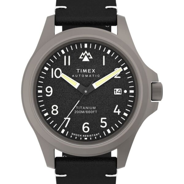 Reloj Timex Expedition North Titanium Automático TW2V54000JR 41mm Caja de Titanio Correa de Piel Negra
