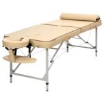 Mesa de Masaje Portátil Master Massage Breeze 10612MM Aluminio 28 Pulgadas Color Crema