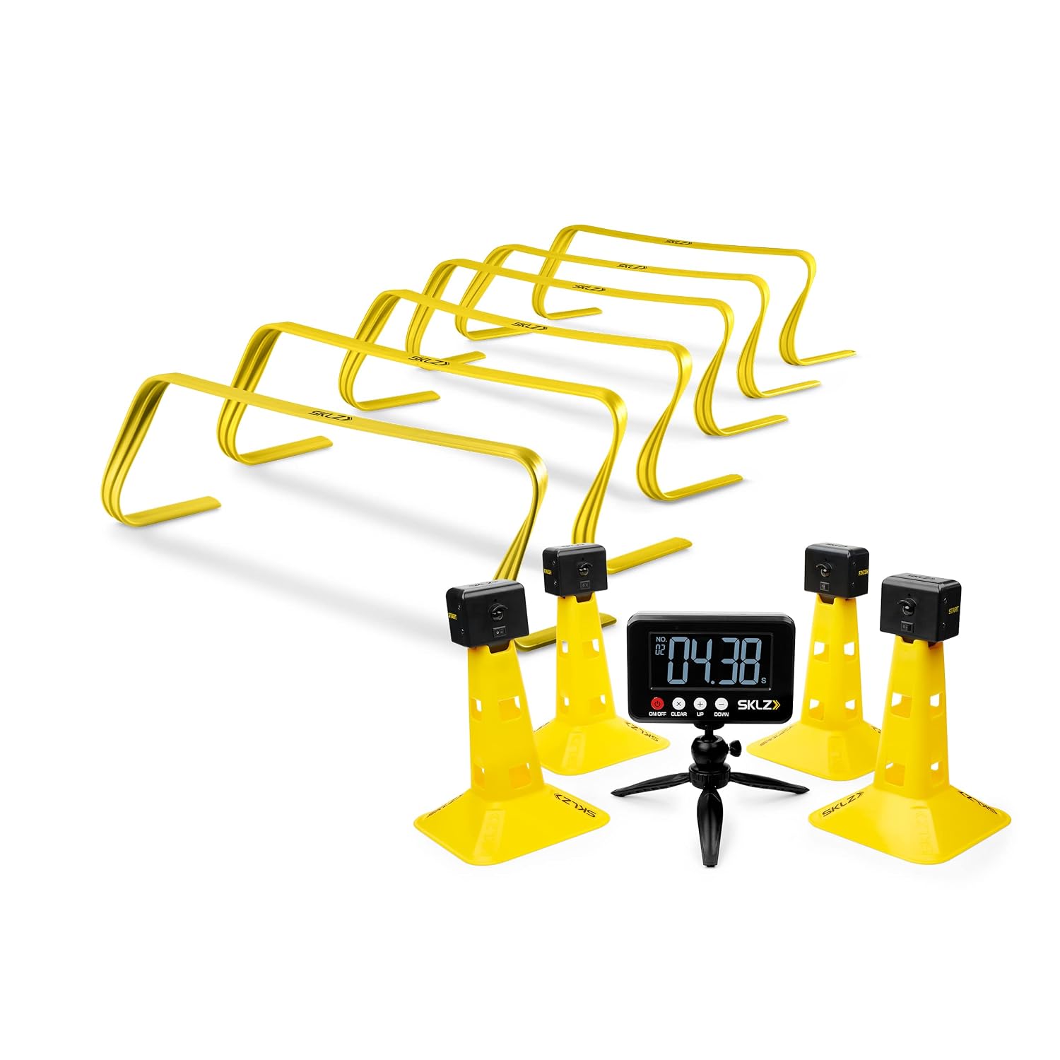 Vallas de agilidad para entrenamiento deportivo SKLZ set de 6 piezas 15 cm alto color amarillo material compuesto entren