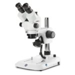 Microscopio de zoom estéreo trinocular Stereoblue, objetivo de zoom de 0.7x a 4.5x, aumento de 7x a 45x soporte ergonómi