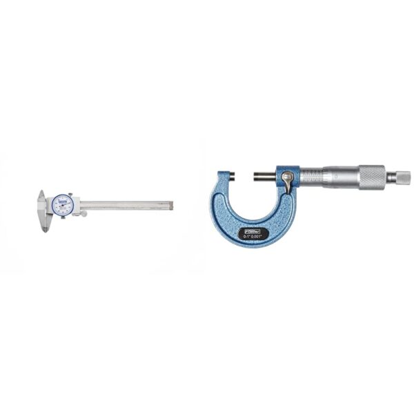 Fowler Pinza de Dial 52-008-706-0 0-6 Pulgadas y Micrómetro Exterior 52-253-101-1 0-1 Pulgada Acero Inoxidable