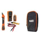 Kit de Probador Eléctrico Klein Tools 80101 MM320 6 Piezas Multímetro NCVT3P RT250 Negro con Funda 69401