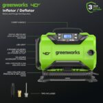 Inflador de Neumáticos Inalámbrico Greenworks IFF401 40V 160 PSI Verde