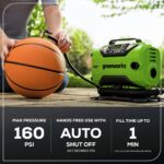 Inflador de Neumáticos Inalámbrico Greenworks IFF401 40V 160 PSI Verde