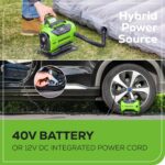 Inflador de Neumáticos Inalámbrico Greenworks IFF401 40V 160 PSI Verde