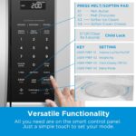 Midea MOR17BSA-SS 1.7 pies cúbicos Horno de microondas para instalar sobre la estufa con panel táctil inteligente, menú