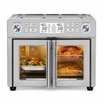 Emeril Lagasse Combo de Horno Freidora de Aire 360 de Doble Zona con Puerta Francesa, 25 QT Extra Grande, Cocina Dos Ali