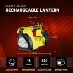 Streamlight 44370 Vulcan Clutch - Linterna multifunción recargable de 1700 lúmenes, solo ligera, color amarillo