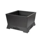 Fogata Cuadrada sin Humo Blue Sky Outdoor Living SFP28SQ-BC 28 Pulgadas Acero Negro