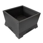 Fogata de Patio Blue Sky Outdoor Living Modelo SFP28SQ-B Cuadrada Sin Humo Acero Negro 28x28x18 pulgadas