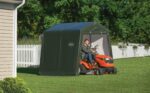 Cobertizo de Almacenamiento Scotts 70494 8x8x8 pies Verde Impermeable con Marco de Acero