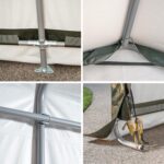Cobertizo de Almacenamiento Scotts 70494 8x8x8 pies Verde Impermeable con Marco de Acero