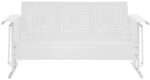 Sofá Deslizador Crosley Furniture Bates CO1023-WH Blanco Brillante para 3 Personas Acero Aleado