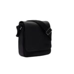 Bolso Cruzado Lacoste NH4423HC Bandolera Clásica con Solapa Lona Reciclada Efecto Piqué Solapa Negra