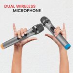 Bocina Bluetooth Pyle PMDJAND12.5 con Pantalla Táctil de 18.5 Pulgadas Micrófono Inalámbrico Ruedas y Woofer de 12 Pulga